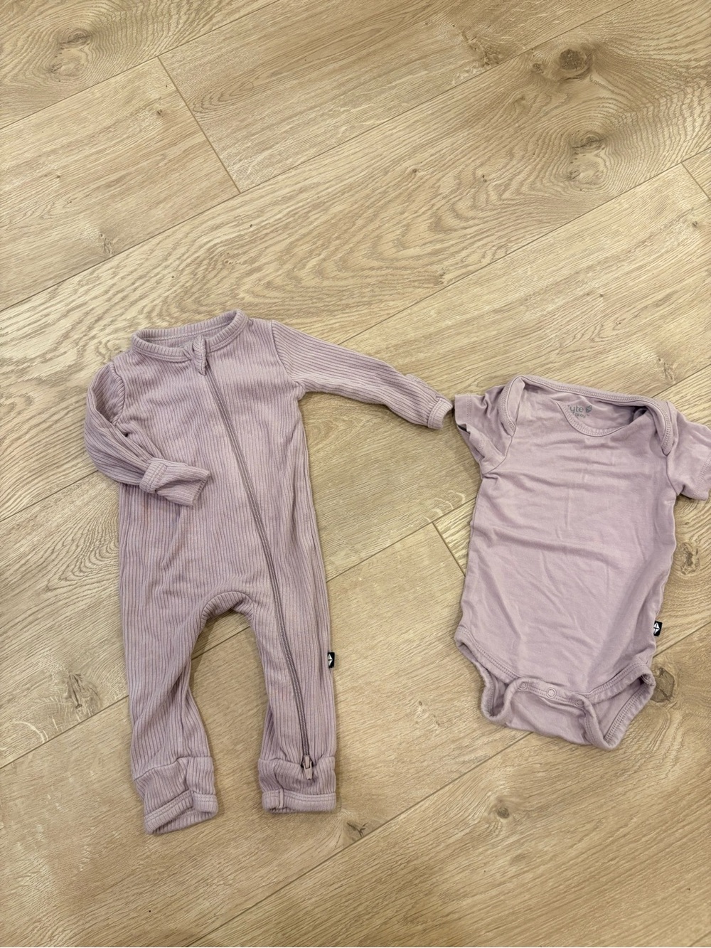 Ribbed zipper romper and Bodysuit Set newborn bamboo